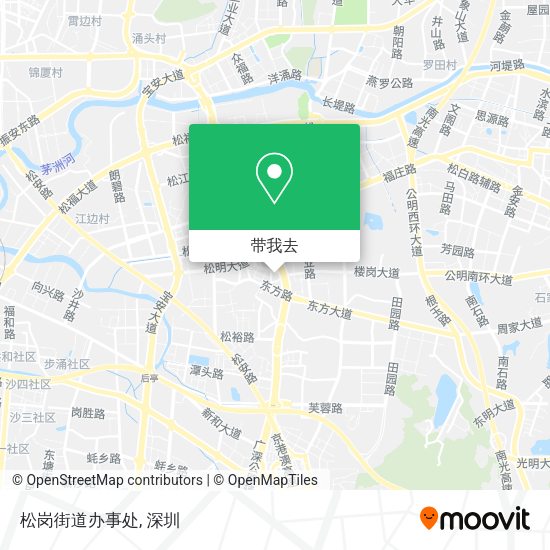 松岗街道办事处地图