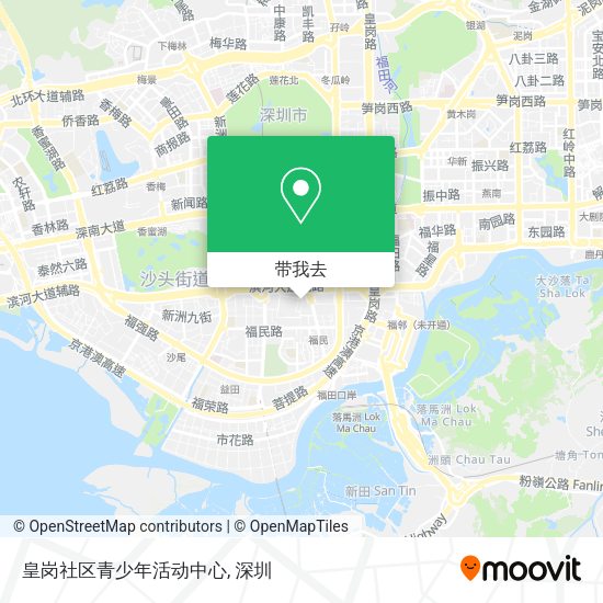 皇岗社区青少年活动中心地图