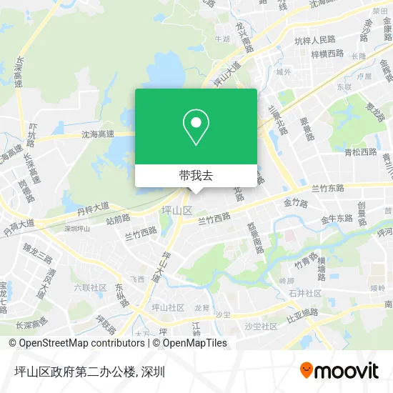 坪山区政府第二办公楼地图