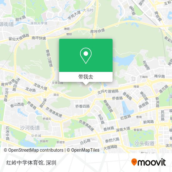 红岭中学体育馆地图