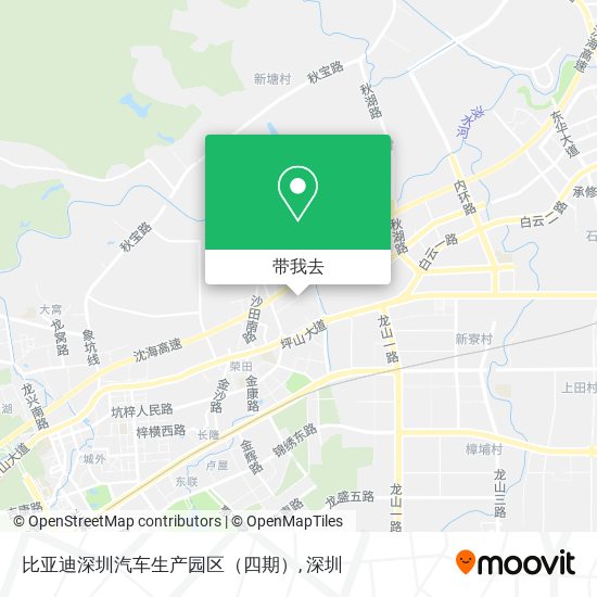 比亚迪深圳汽车生产园区（四期）地图