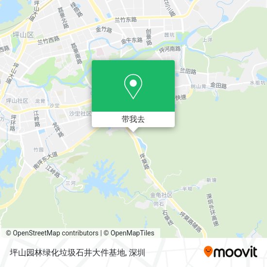 坪山园林绿化垃圾石井大件基地地图
