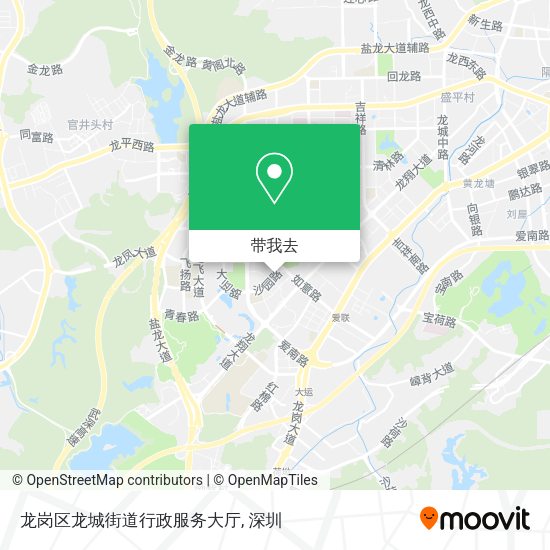 龙岗区龙城街道行政服务大厅地图