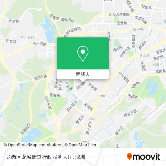 龙岗区龙城街道行政服务大厅地图