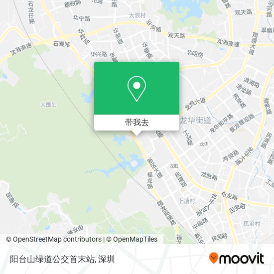 阳台山绿道公交首末站地图