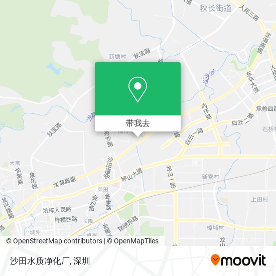 沙田水质净化厂地图