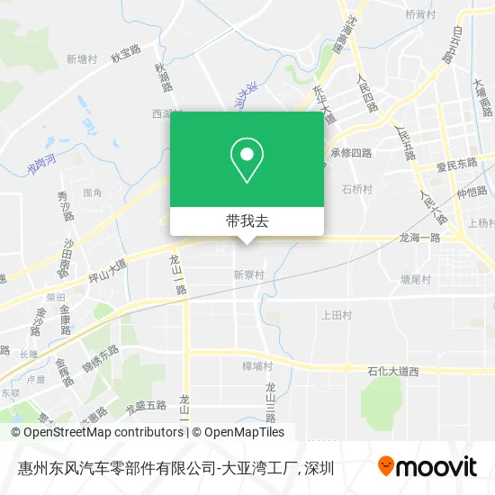 惠州东风汽车零部件有限公司-大亚湾工厂地图