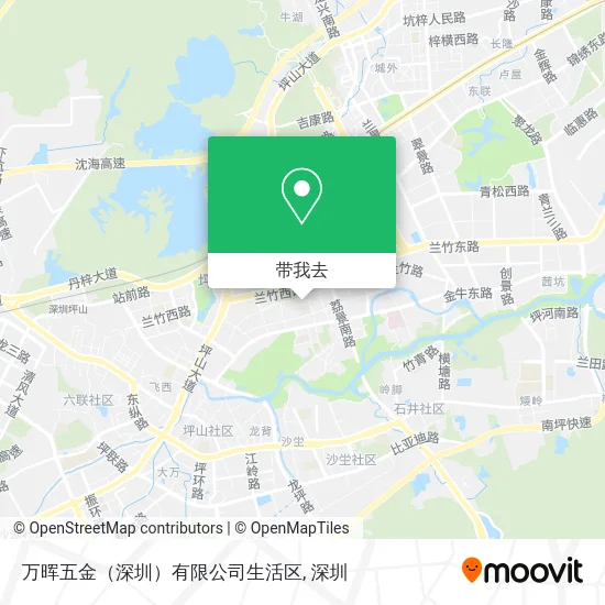 万晖五金（深圳）有限公司生活区地图
