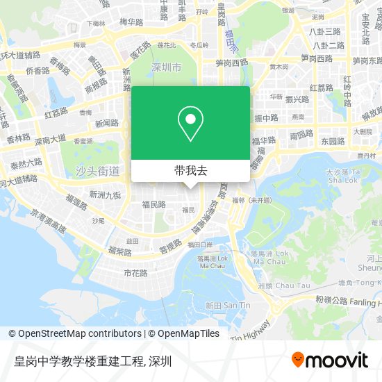 皇岗中学教学楼重建工程地图