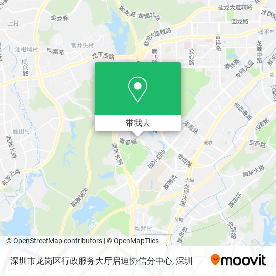 深圳市龙岗区行政服务大厅启迪协信分中心地图