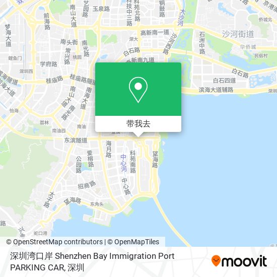 深圳湾口岸 Shenzhen Bay Immigration Port  PARKING CAR地图