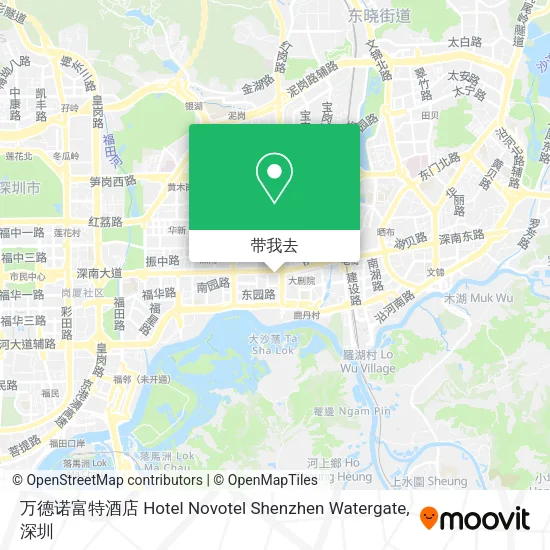 万德诺富特酒店 Hotel Novotel Shenzhen Watergate地图