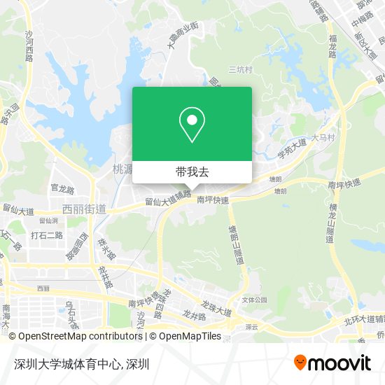 深圳大学城体育中心地图