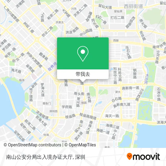 南山公安分局出入境办证大厅地图
