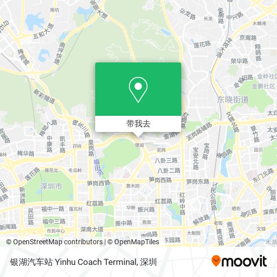 银湖汽车站 Yinhu Coach Terminal地图