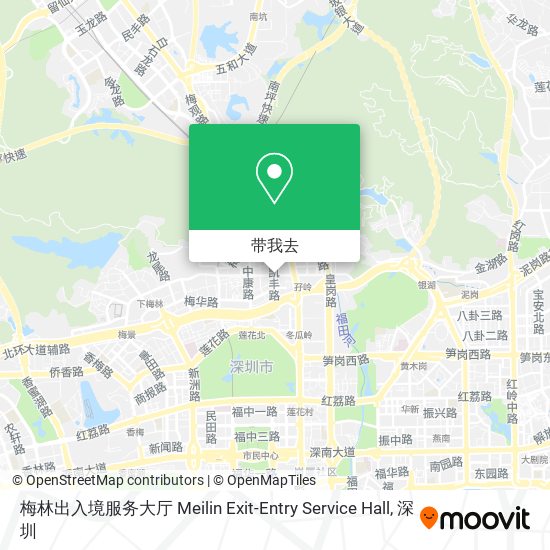 梅林出入境服务大厅 Meilin Exit-Entry Service Hall地图