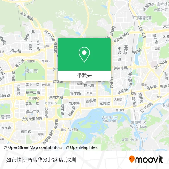 如家快捷酒店华发北路店地图
