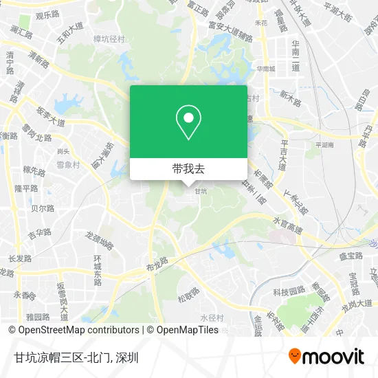 甘坑凉帽三区-北门地图