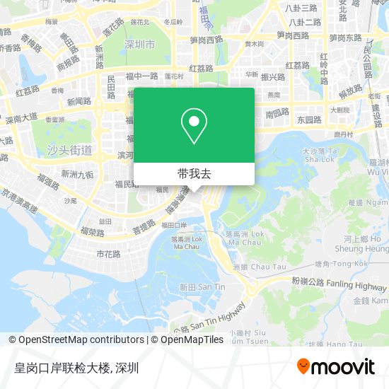 皇岗口岸联检大楼地图