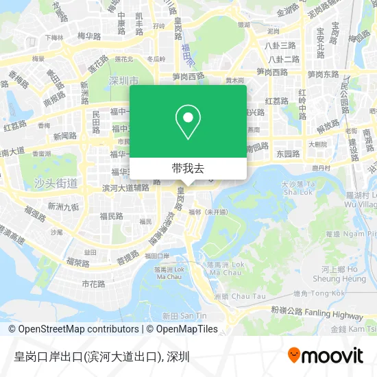 皇岗口岸出口(滨河大道出口)地图