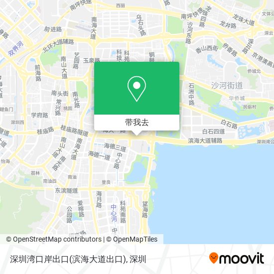 深圳湾口岸出口(滨海大道出口)地图
