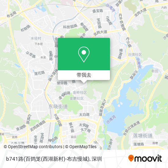 b741路(百鸽笼(西湖新村)-布吉慢城)地图