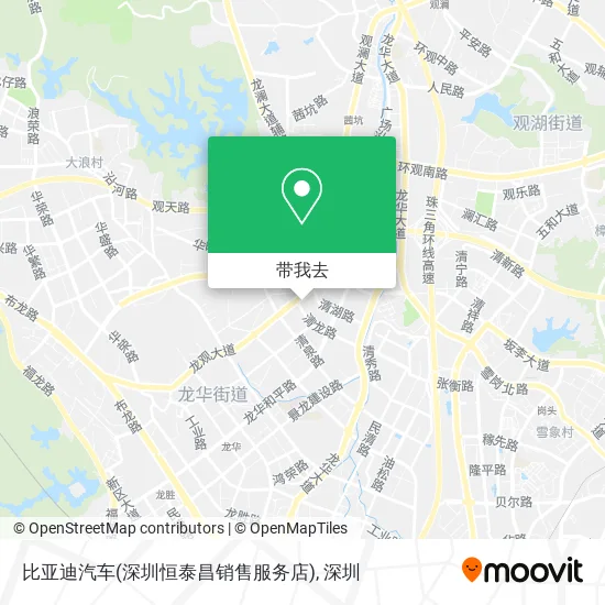 比亚迪汽车(深圳恒泰昌销售服务店)地图