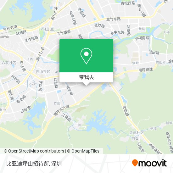 比亚迪坪山招待所地图