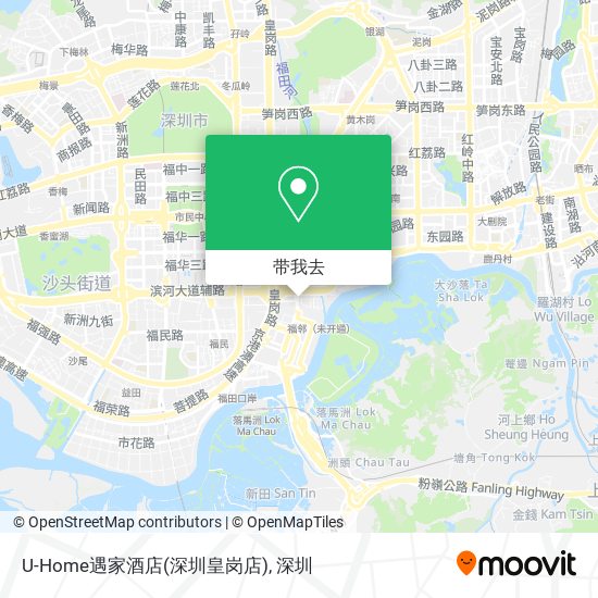 U-Home遇家酒店(深圳皇岗店)地图