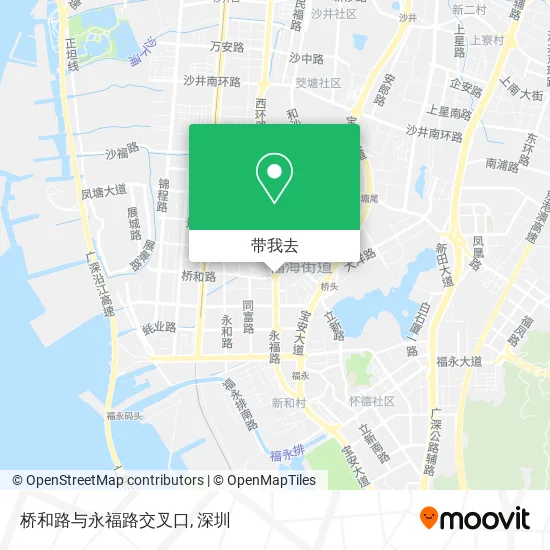 桥和路与永福路交叉口地图