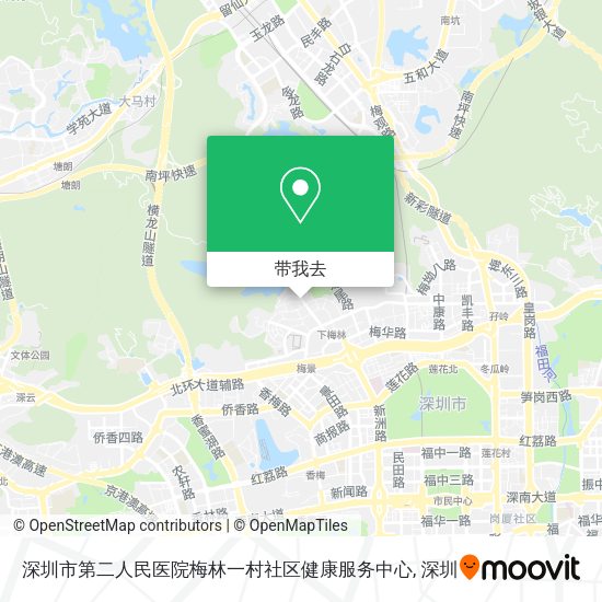 深圳市第二人民医院梅林一村社区健康服务中心地图