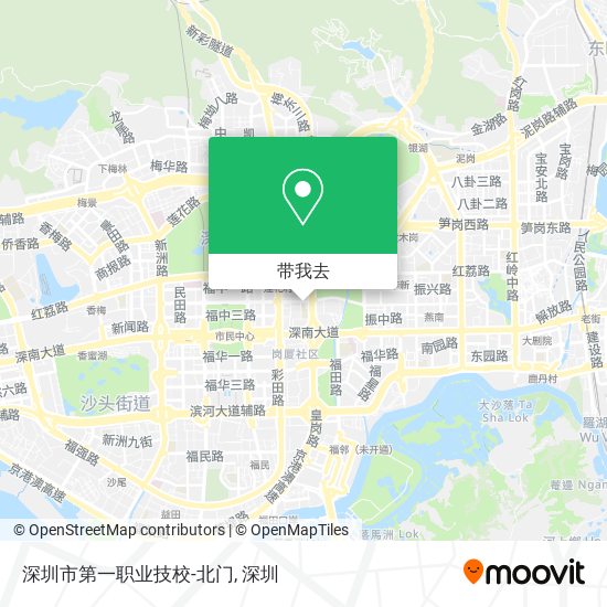 深圳市第一职业技校-北门地图