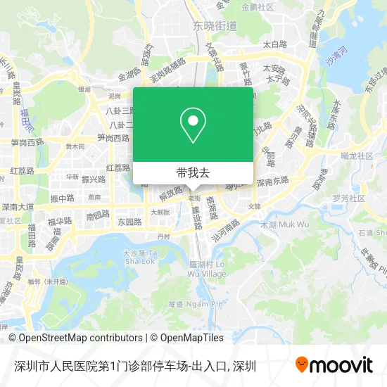 深圳市人民医院第1门诊部停车场-出入口地图