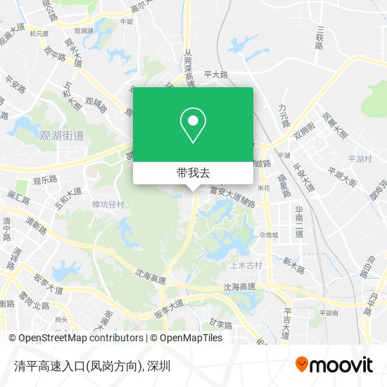 清平高速入口(凤岗方向)地图