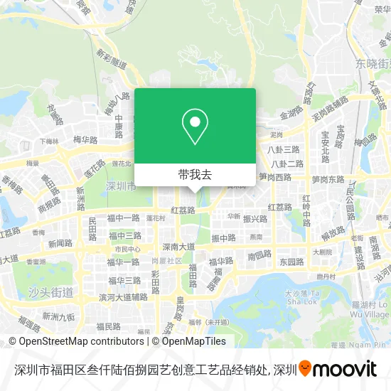 深圳市福田区叁仟陆佰捌园艺创意工艺品经销处地图