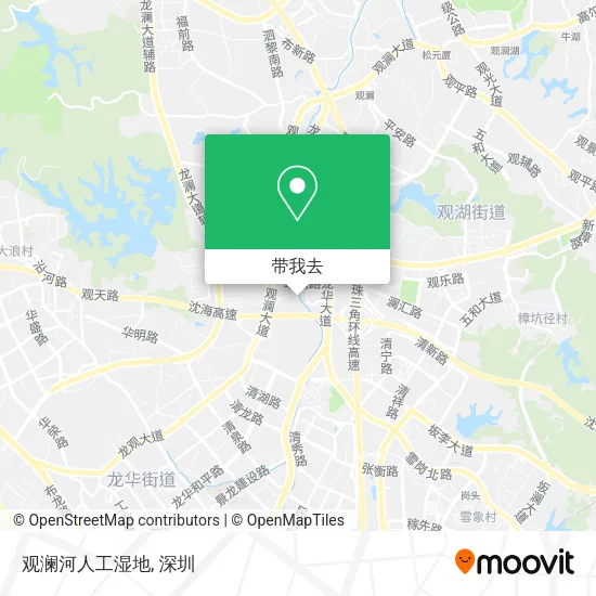 观澜河人工湿地地图