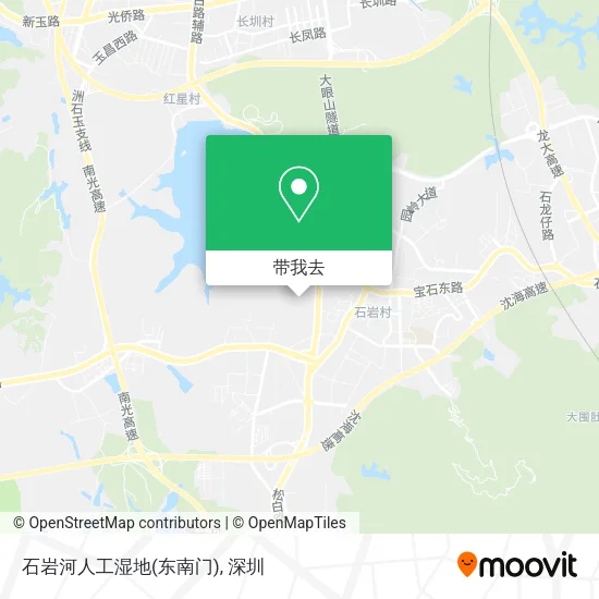 石岩河人工湿地(东南门)地图