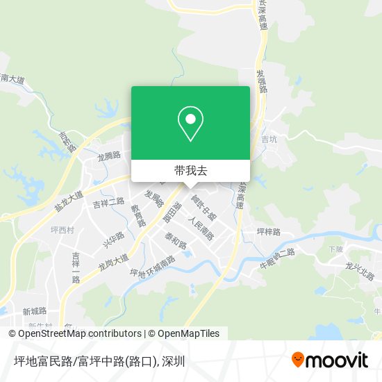 坪地富民路/富坪中路(路口)地图