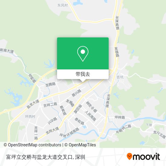 富坪立交桥与盐龙大道交叉口地图