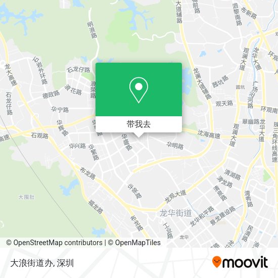 大浪街道办地图