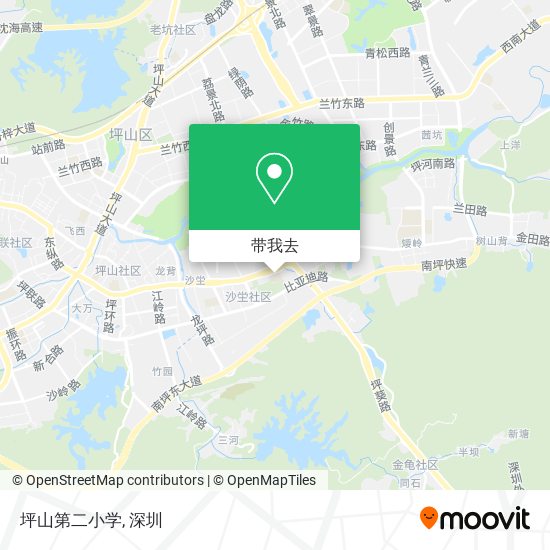 坪山第二小学地图