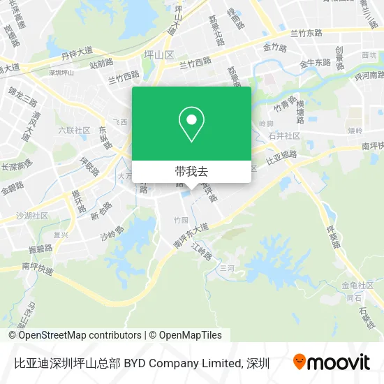 比亚迪深圳坪山总部 BYD Company Limited地图