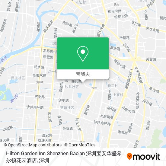 Hilton Garden Inn Shenzhen Bao'an 深圳宝安华盛希尔顿花园酒店地图
