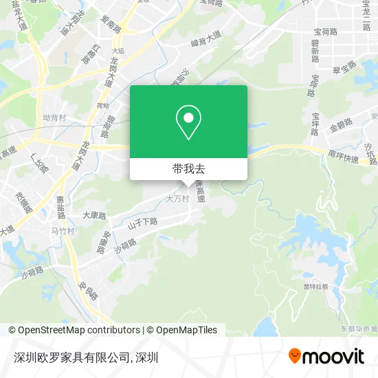 深圳欧罗家具有限公司地图