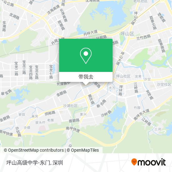 坪山高级中学-东门地图