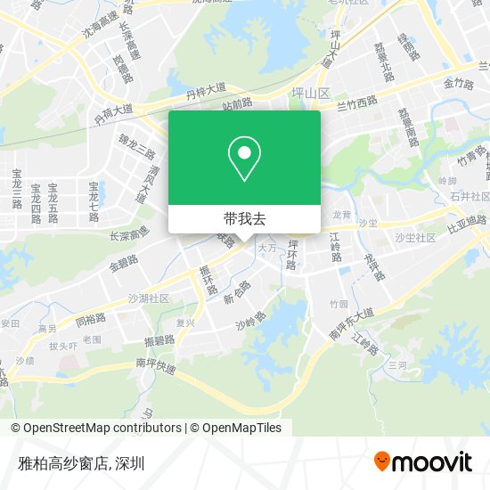 雅柏高纱窗店地图