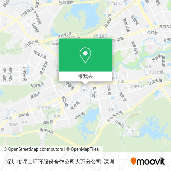 深圳市坪山坪环股份合作公司大万分公司地图