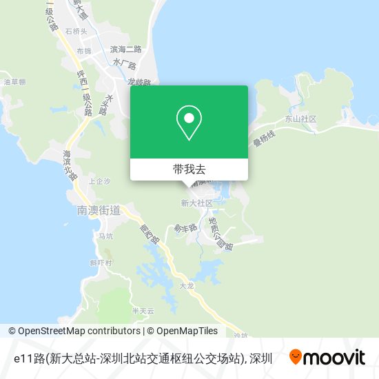 e11路(新大总站-深圳北站交通枢纽公交场站)地图