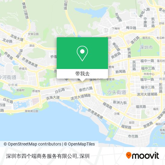 深圳市四个端商务服务有限公司地图