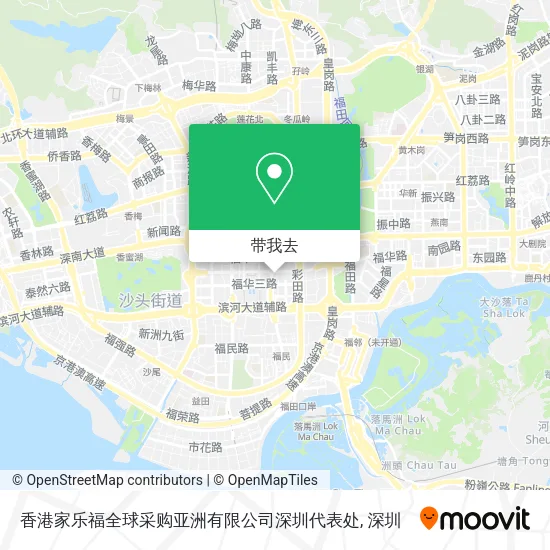 香港家乐福全球采购亚洲有限公司深圳代表处地图